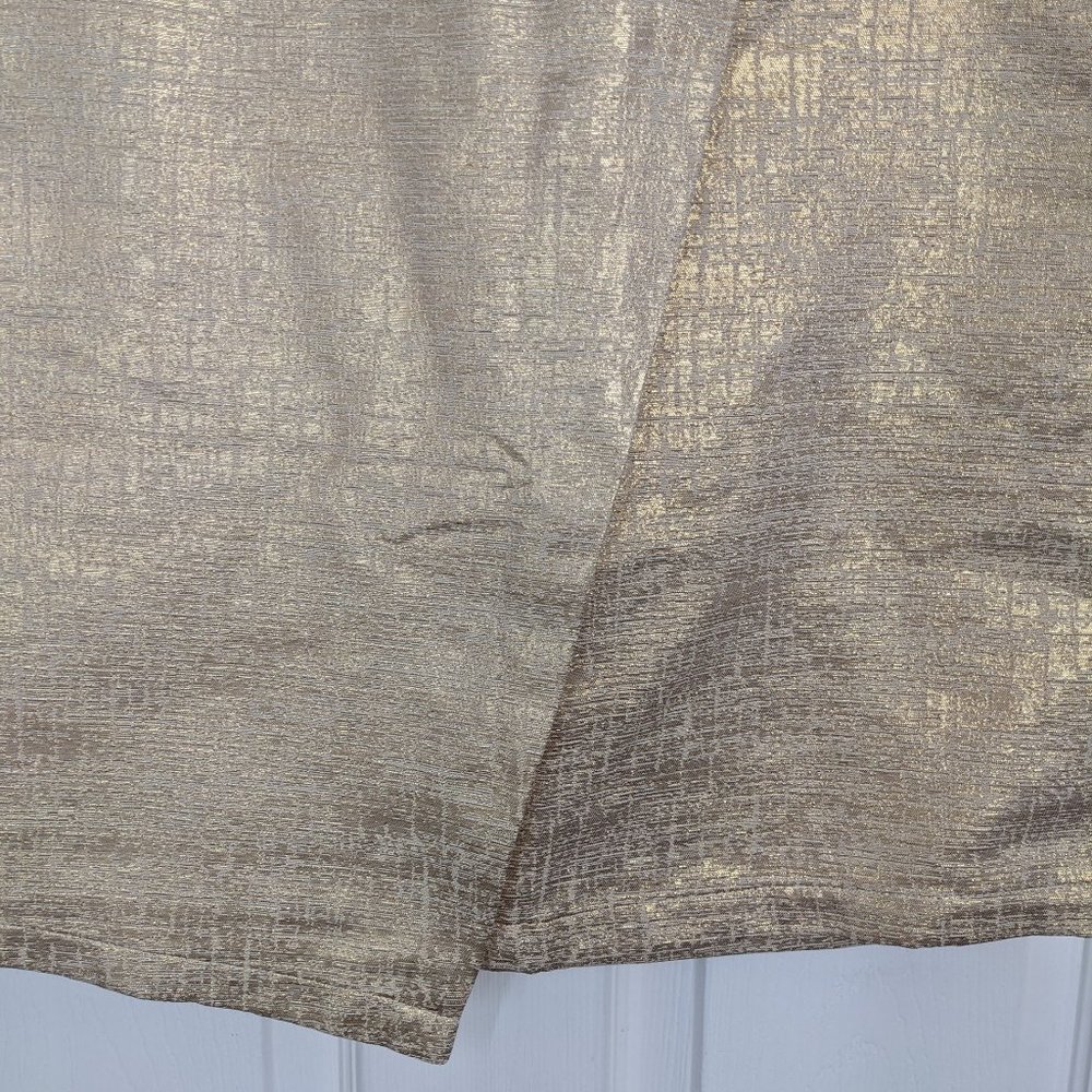 Cache Cache Metallic Gold Faux Wrap Side Pockets … - image 3